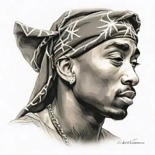 Tupac Shakur tattoo design idea