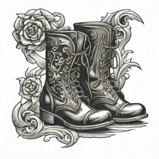 Boot tattoo design idea