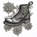 Boot tattoo design idea
