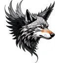 Wolf Phoenix tattoo design idea