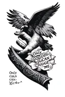 only god can judge me tattoo design idea