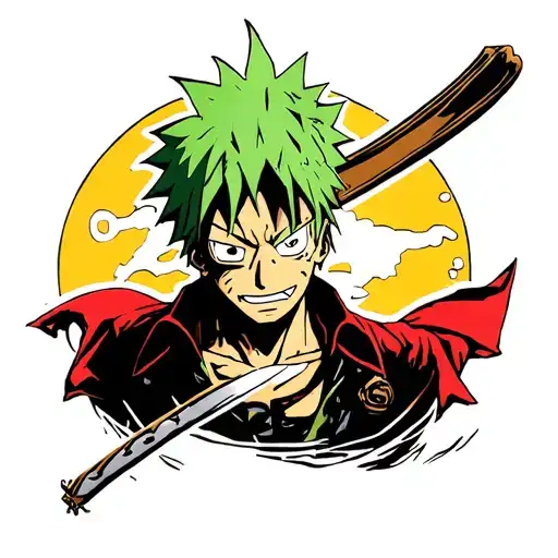 One Piece Zoro tattoo design idea