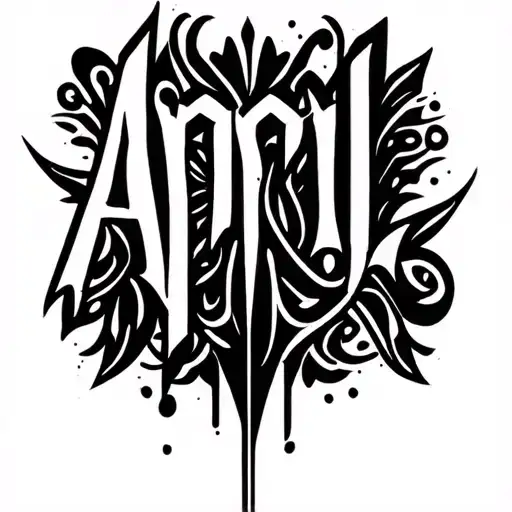 april letters tattoo design idea