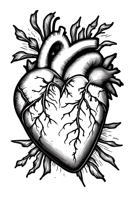 "Anal Only" Heart Outline tattoo design idea