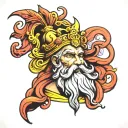 zeus god tattoo design idea