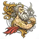 zeus god tattoo design idea