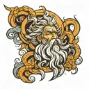 zeus god tattoo design idea