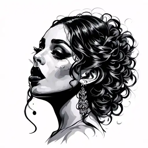 shaking whore tattoo design idea