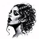 shaking whore tattoo design idea