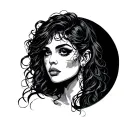 shaking whore tattoo design idea