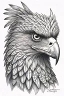 philippine eagle head tattoo design idea