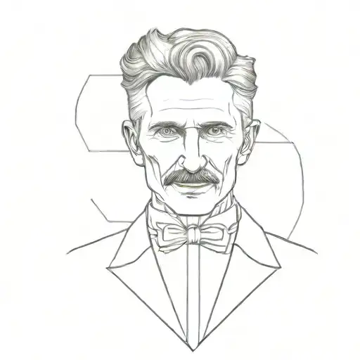 3,6,9 Nikola Tesla tattoo design idea