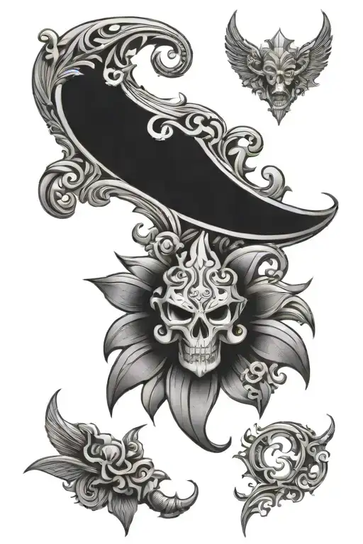 leather tooling  tattoo design idea