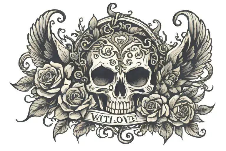 With love, Without fear tattoo design idea