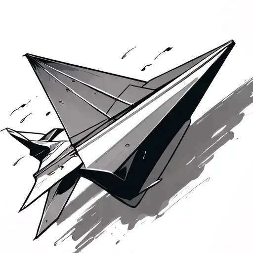 Paper Airplane tattoo design idea