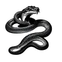 snake biting its own tail tattoo design idea