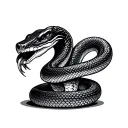 snake biting its own tail tattoo design idea