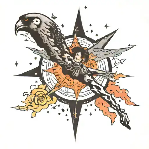 astral projection tattoo design idea