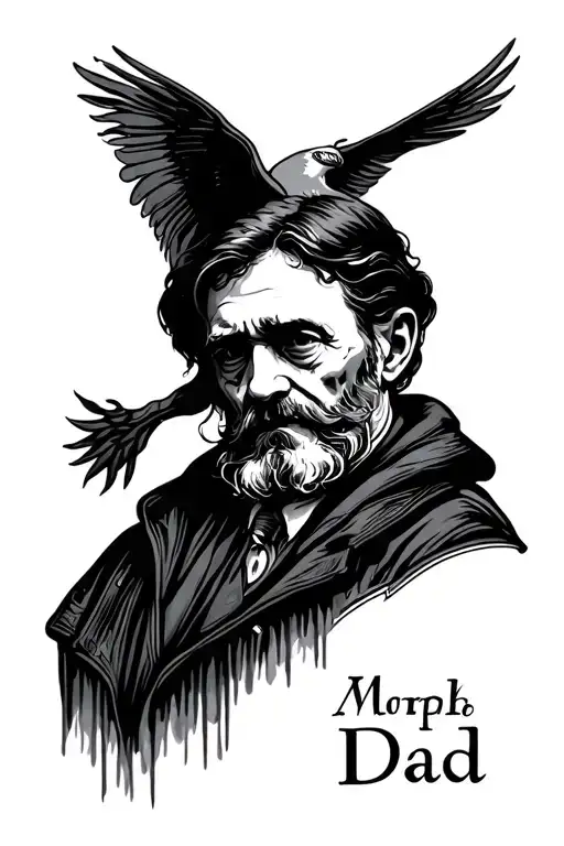 mourning dad tattoo design idea