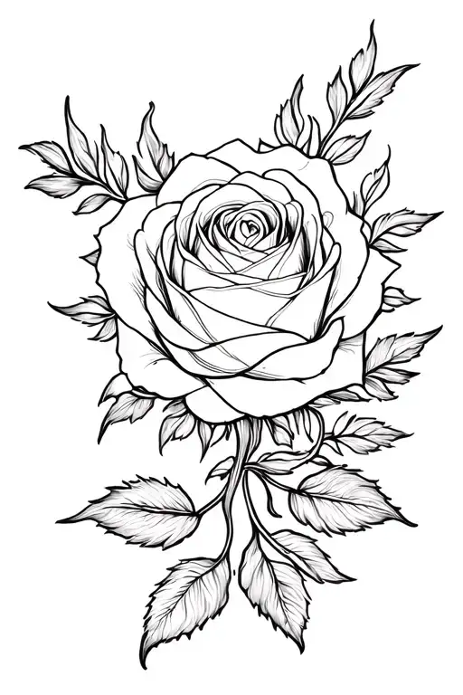 rose, mandala and ornamental tattoo tattoo design idea