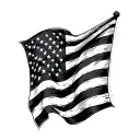 Weathered Flag tattoo design idea