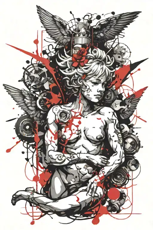 cherub tattoo design idea