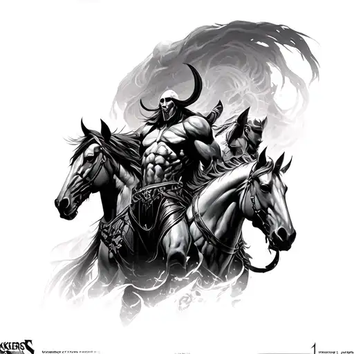 Darksiders 4 horsemen apocalypse tattoo design idea
