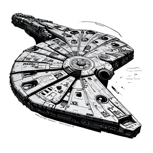 millenium falcon tattoo design idea
