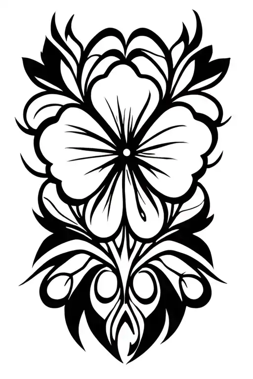 Five Leaf Clover tattoo design idea