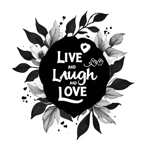 Live Laugh And Love tattoo design idea
