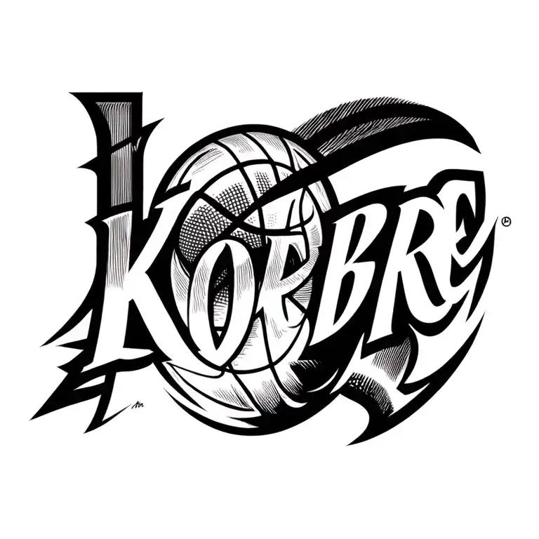 Kobe logo morphing tattoo design idea