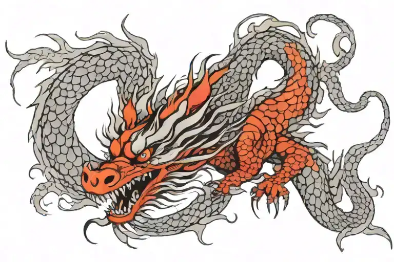 asian style: dragon tattoo design idea