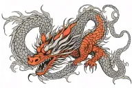 asian style: dragon tattoo design idea