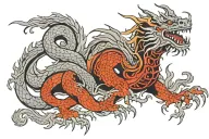 asian style: dragon tattoo design idea