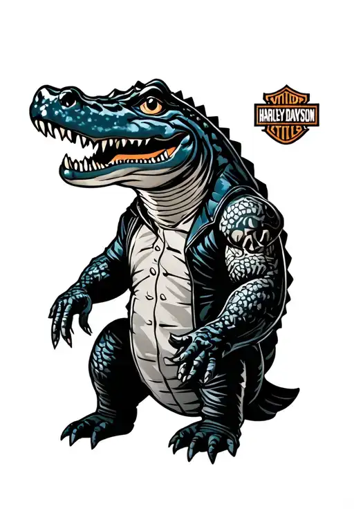 grandfather named gator who rode Harley Davidson motorcycles died from ALS lived in Maryland was blue collar arm sleeve  tattoo design idea