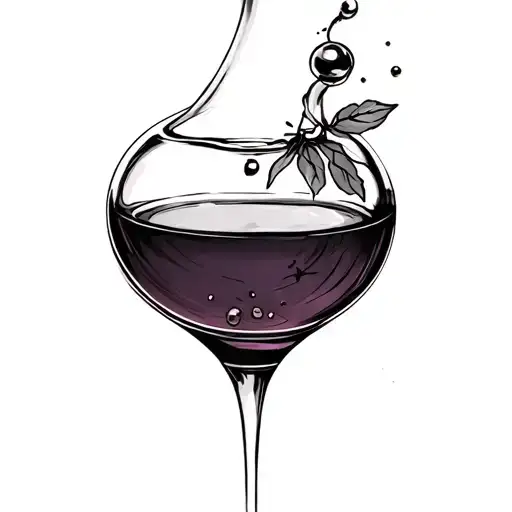 love potion #9 simple line drawing tattoo design idea