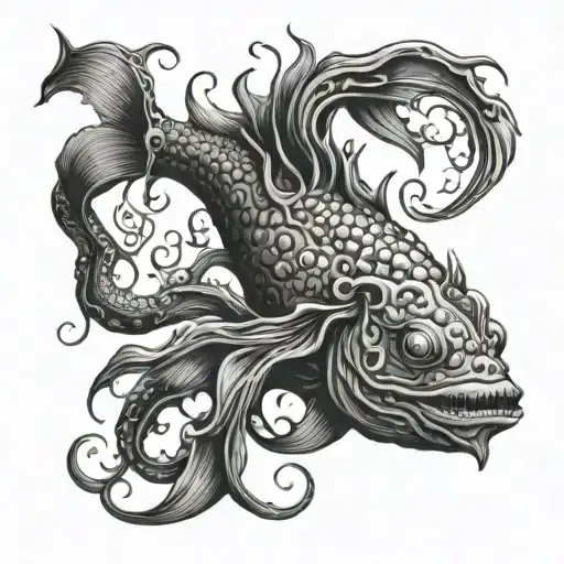 sea creature inspired tattoo design idea
