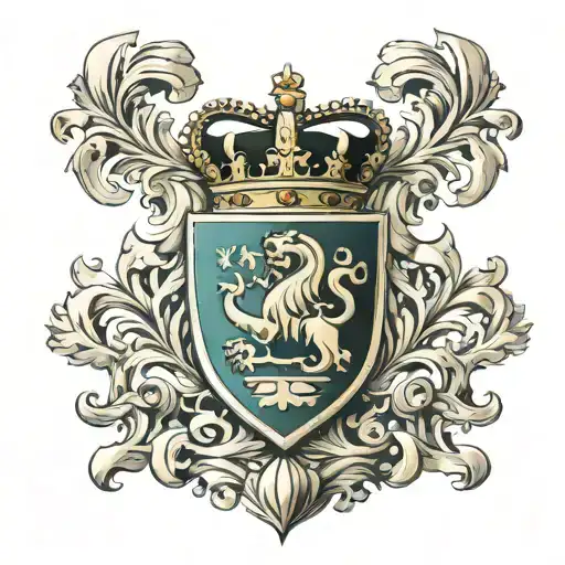 johannessen Norway family crest heraldry crown tattoo design idea