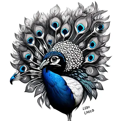 Leeds United Peacock tattoo design idea