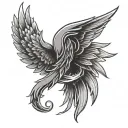 wings like flash design with simple and small tattoo tattoo design idea