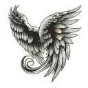 wings like flash design with simple and small tattoo tattoo design idea