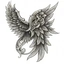 wings like flash design with simple and small tattoo tattoo design idea