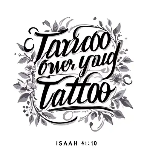 bible verse Isaiah 41:10 tattoo design idea