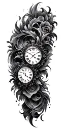 Clock face tattoo design idea
