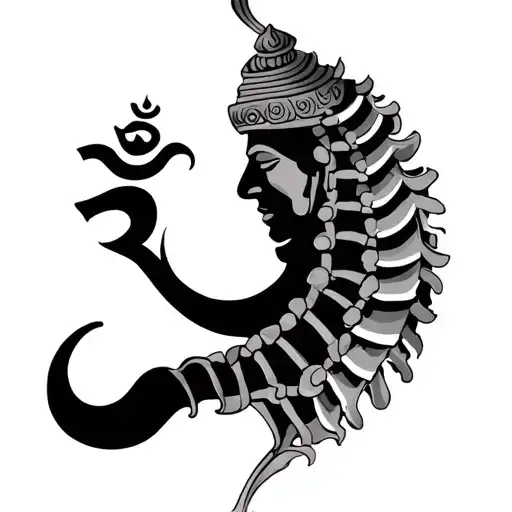 om namah shivaya spine tattoo tattoo design idea