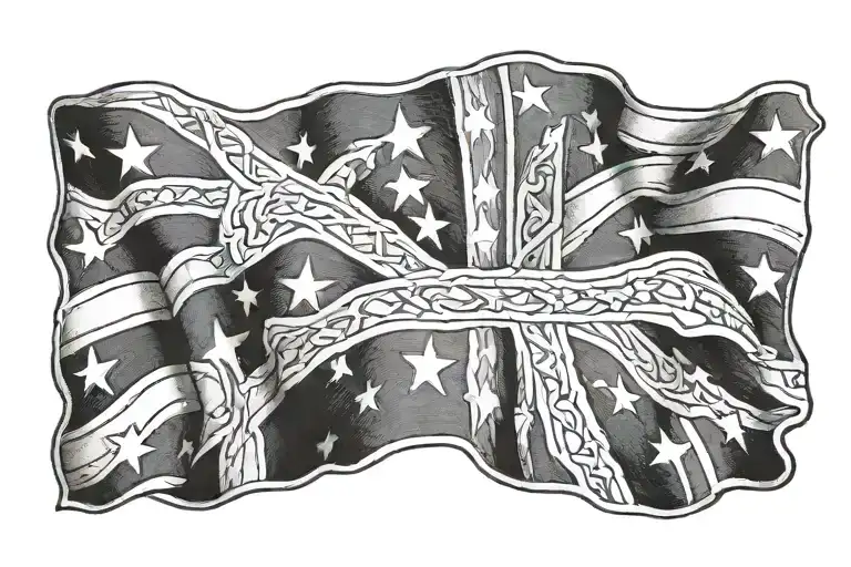 confederate flag tattoo design idea