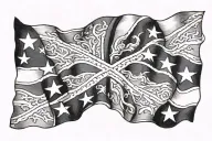 confederate flag tattoo design idea