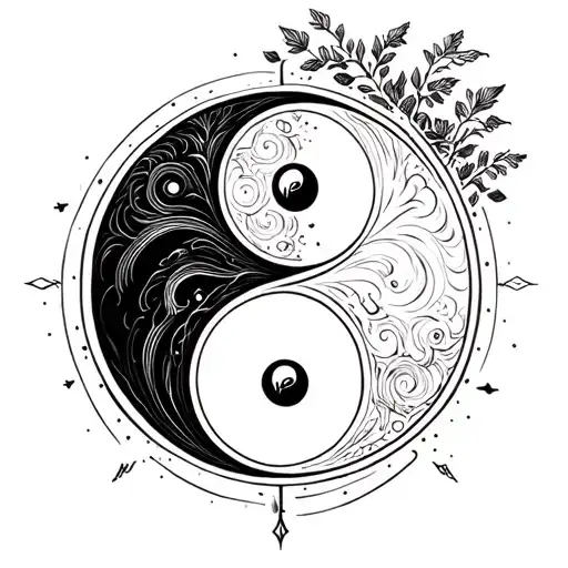 2 separate Appa yin and yang best friend tattoo design tattoo design idea