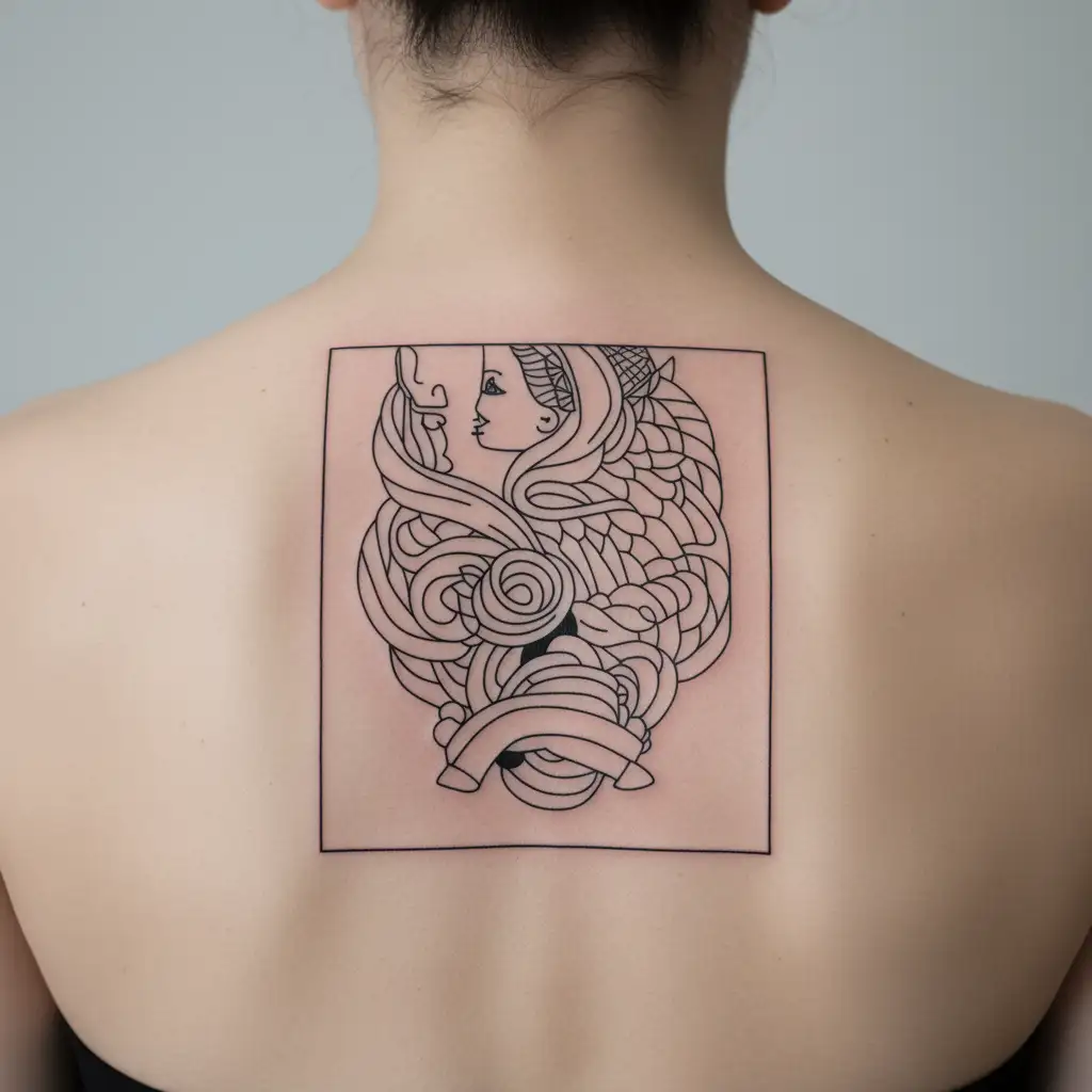 Father daughter wife tattoo design idea