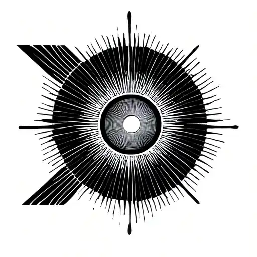 electrons, orbits, waveform tattoo design idea